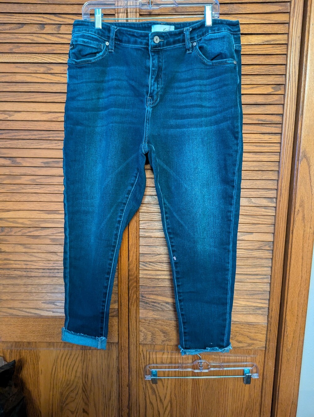 KanCan Women's Dark Wash Ankle Cuff Jeans Size 2XL